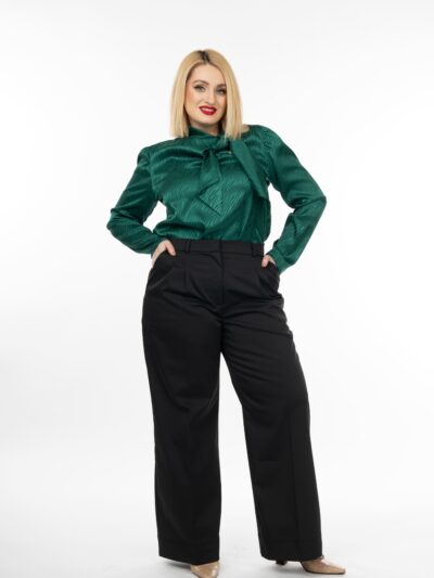 camasa funda satin verde idu fashion plus size1