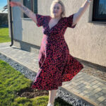 Rochia TEODORIȚA bleumarin animal print