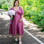 Rochia TEODORIȚA roz prăfuit satin