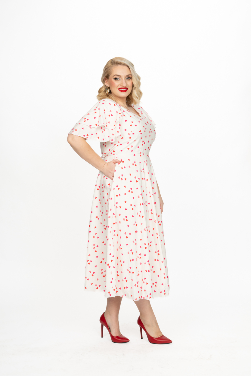 Rochia Gloria inimioare idu fashion rochie bumbac plus size2