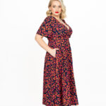 Rochia TEODORIȚA bleumarin animal print