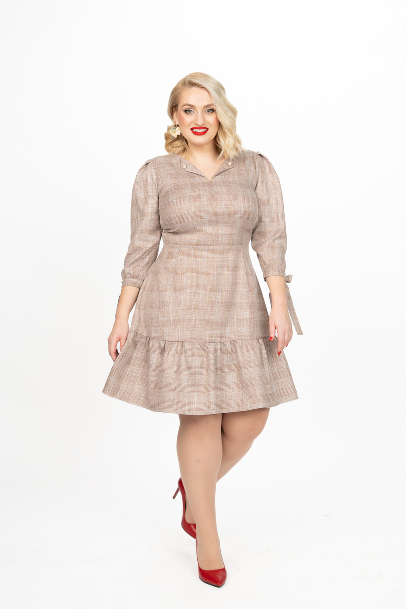 Easter Sale 26 Rochia INNA IDU FASHION stofa maro9