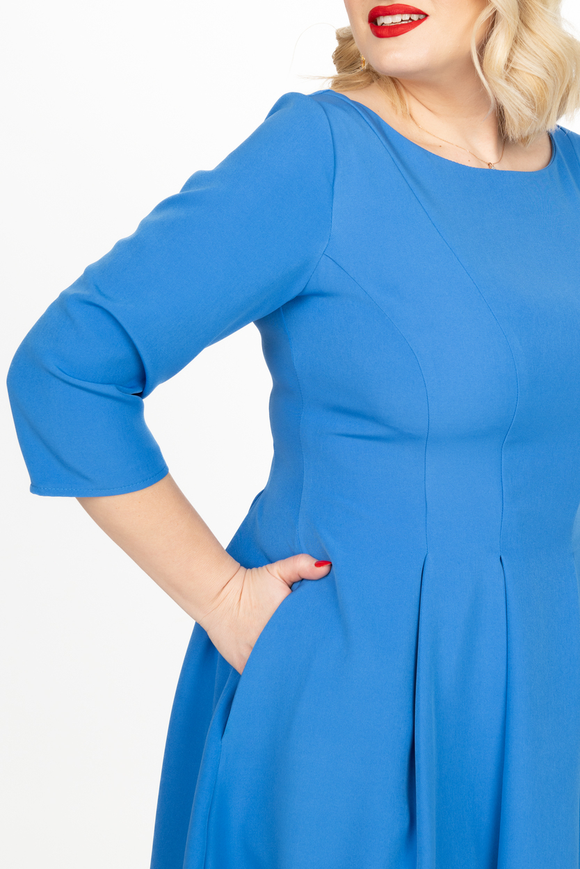 Easter Sale 81 Rochia Lucia IDU FASHION rochie plus size albastra6