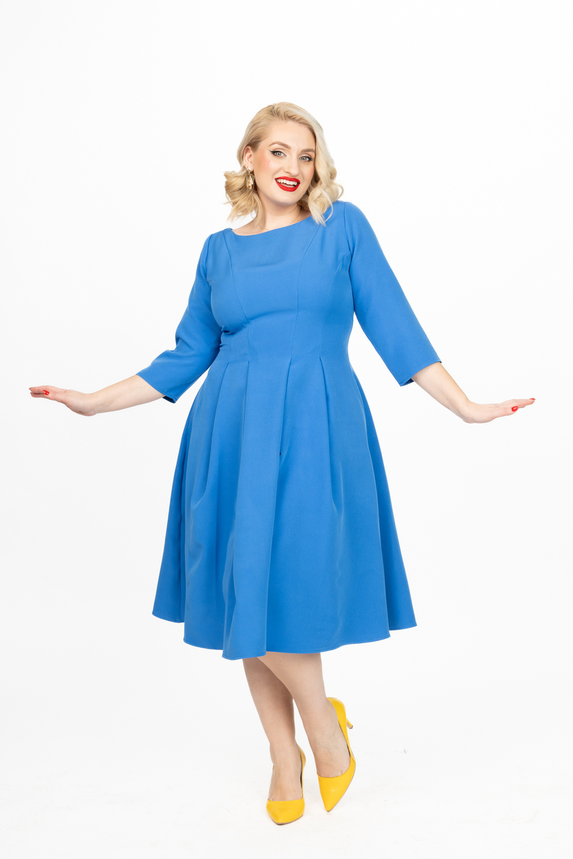 Easter Sale 79 Rochia Lucia IDU FASHION rochie plus size albastra7