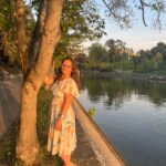 Rochia RALUCA din vâscoză Silka nude/bleu