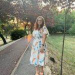Rochia RALUCA din vâscoză Silka nude/bleu