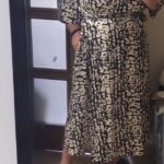 Rochia Denisa animal print alb-negru