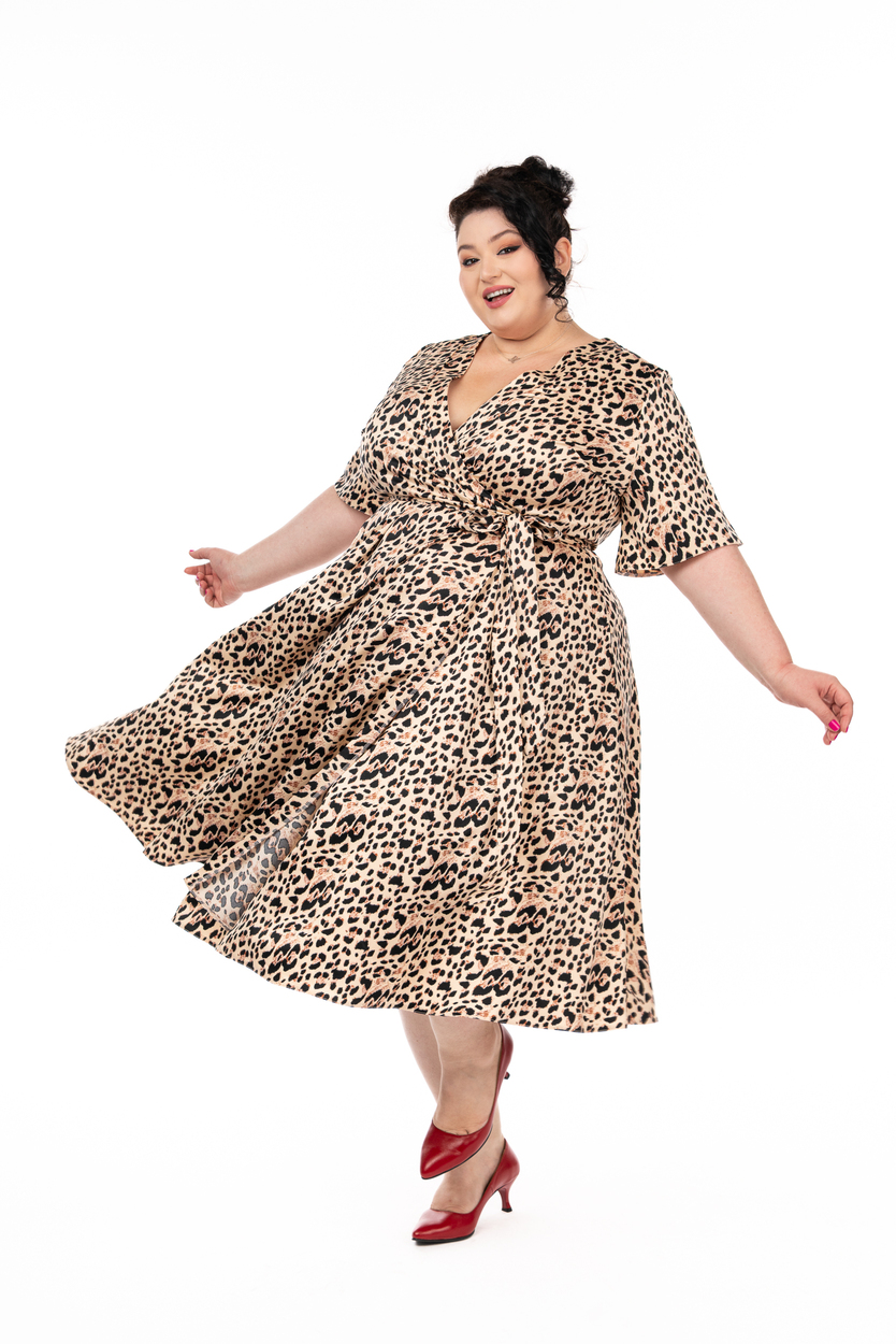 Rochia Maria animal print idu fashion plus size14