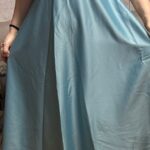 Rochia TEODORIȚA aquamarine satin