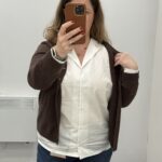 Cămașa office albă din poplin de bumbac