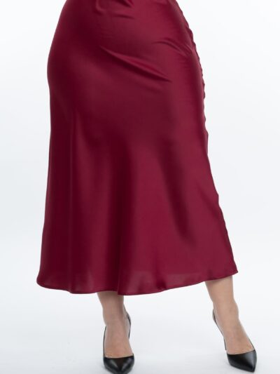 IDU Fashion - Stil fără măsură 29 fusta satin burgundy plus size idu fashion1