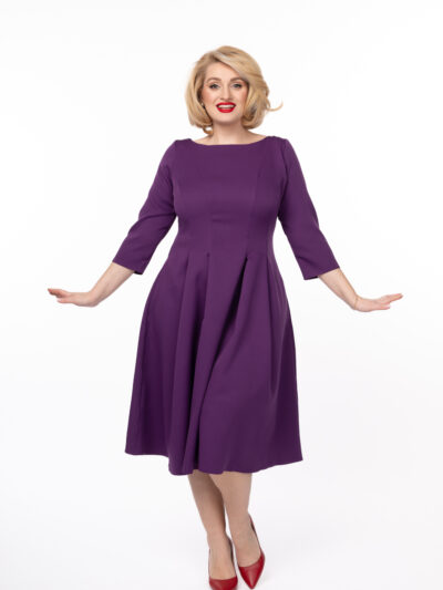 IDU Fashion - Stil fără măsură 12 Rochia Lucia Mov idu fashion plus size ioana dumitrache1