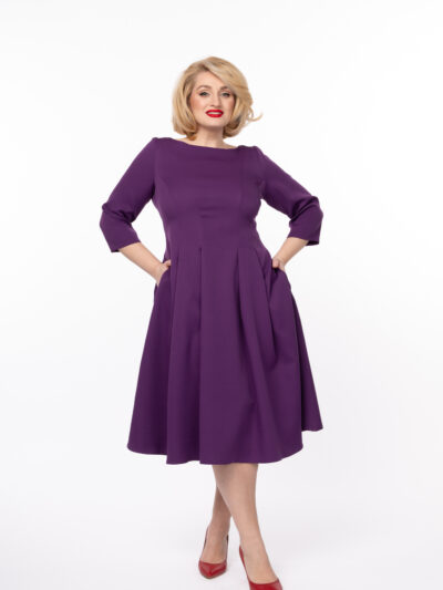 IDU Fashion - Stil fără măsură 10 Rochia Lucia Mov idu fashion plus size ioana dumitrache11