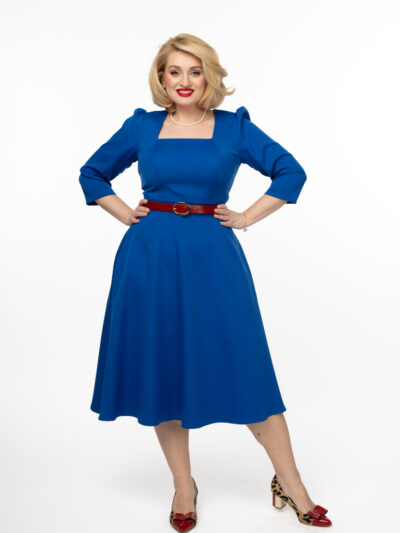 IDU Fashion - Stil fără măsură 16 Rochia Magda albastra idu fashion plus size ioana dumitrache22