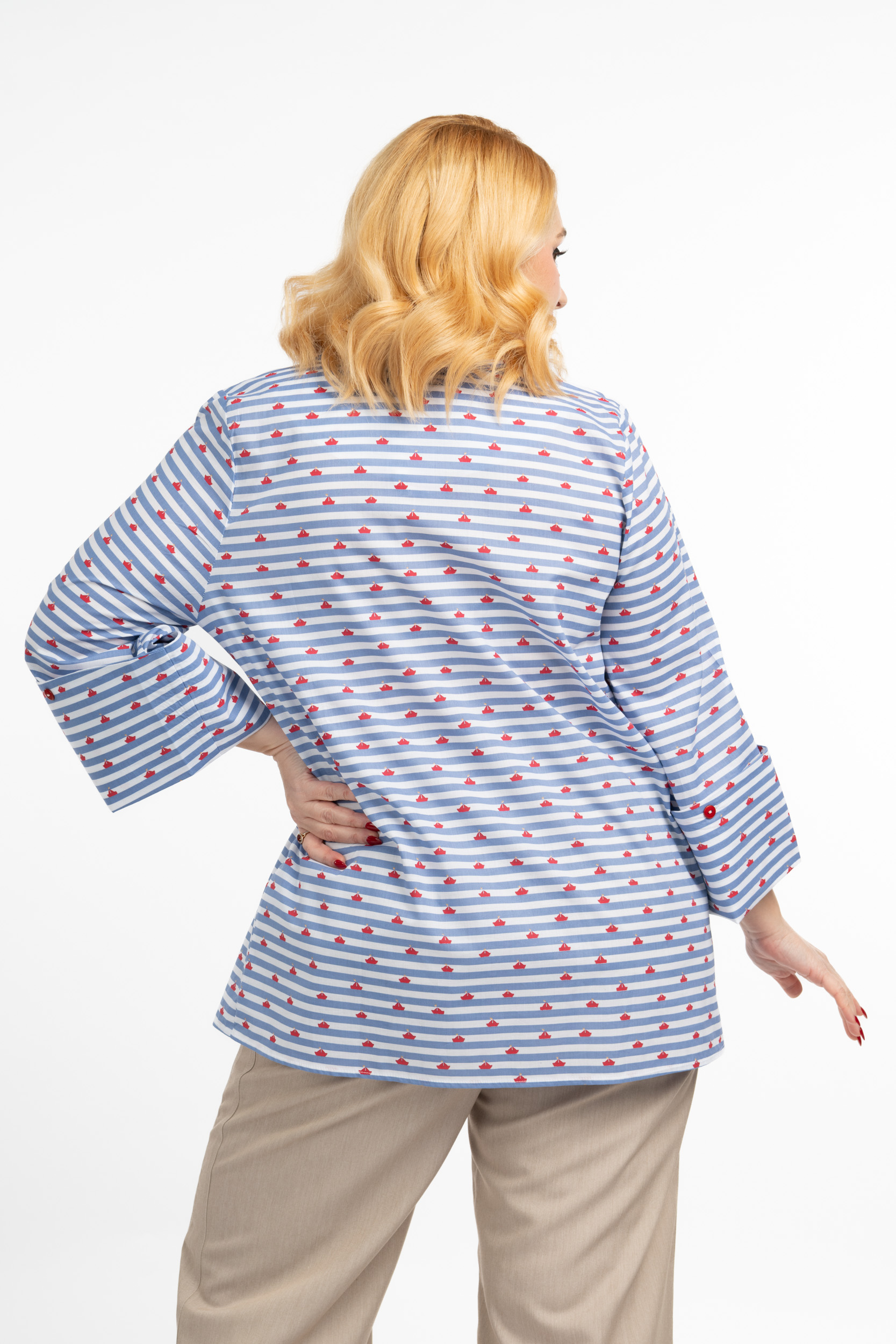 camasa oversized dungi rosu bumbac idu fashion plus size7