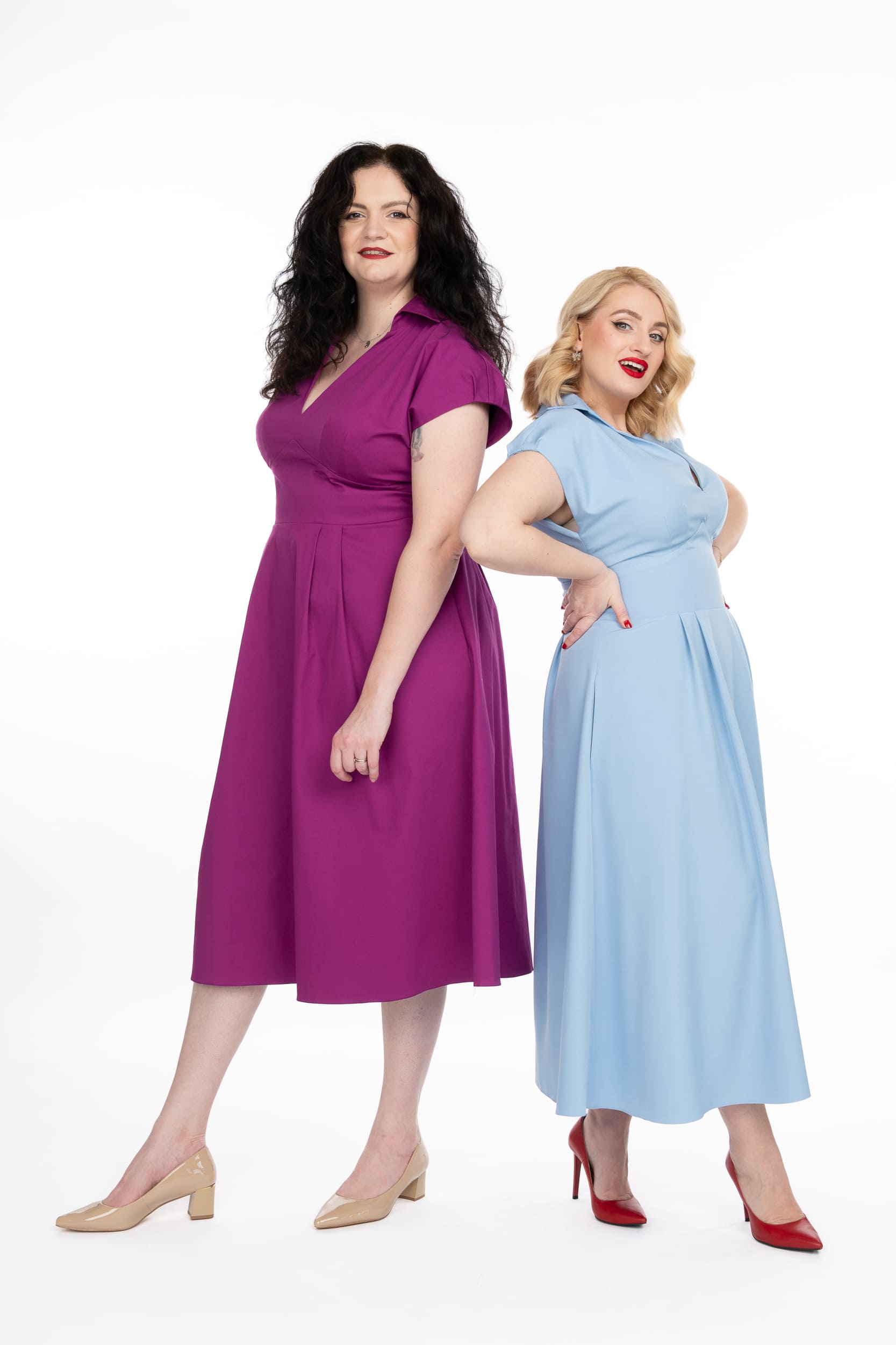 Rochia Ruxandra mov idu fashion rochie bumbac2