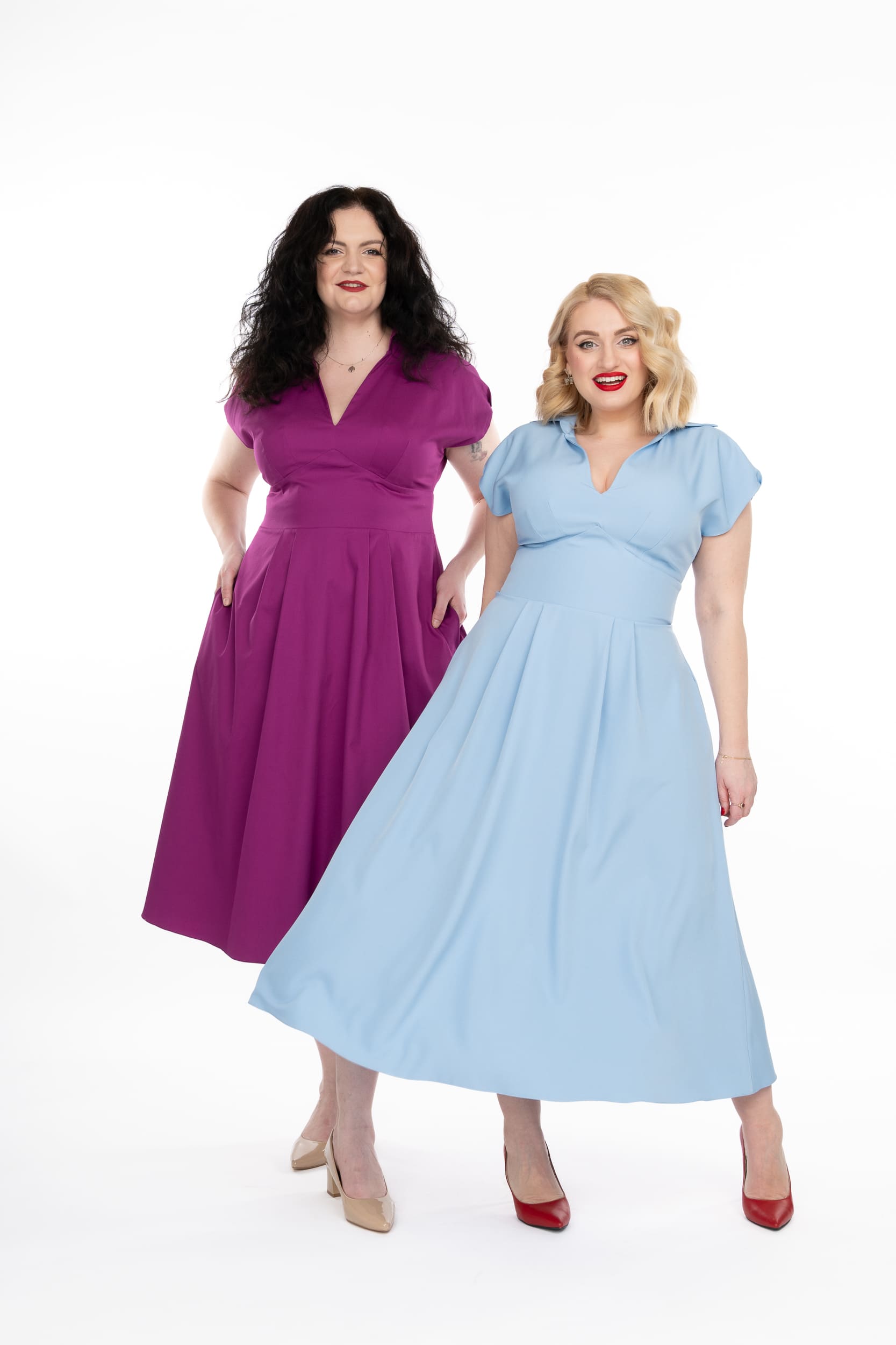 Rochia Ruxandra mov idu fashion rochie bumbac4
